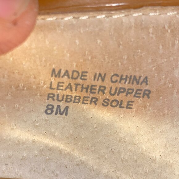 Michael Kors Brown Leather Peep Toe Wedges Gold Plate Heels Size 8M - Picture 7 of 7